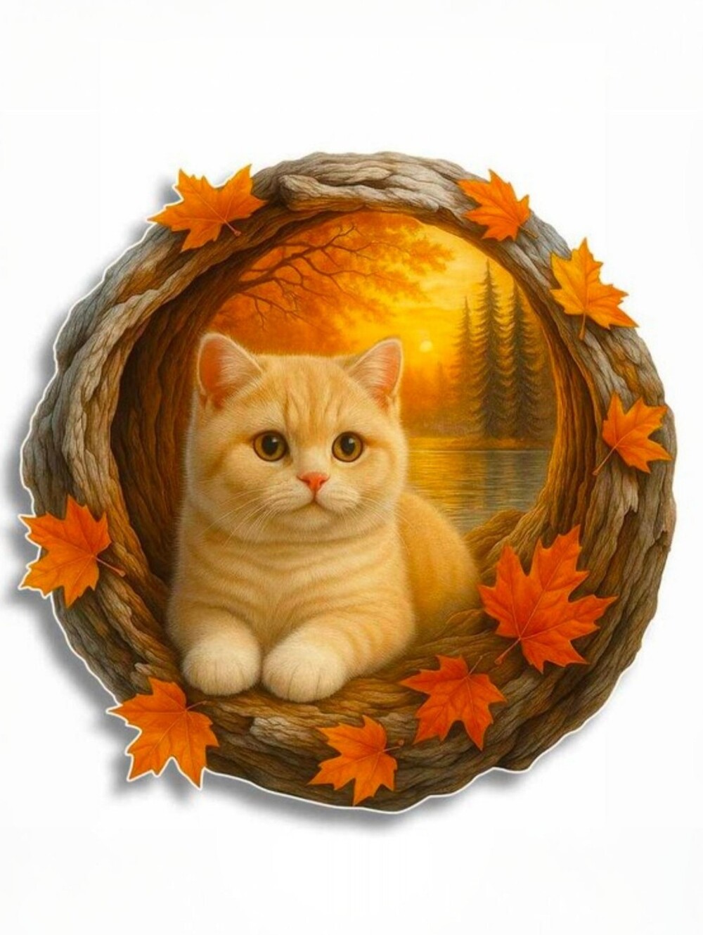 Puzzles Up Kitten in Autumn Wooden Jigsaw Puzzle A5 Small Cat Whimsy Pieces NWT